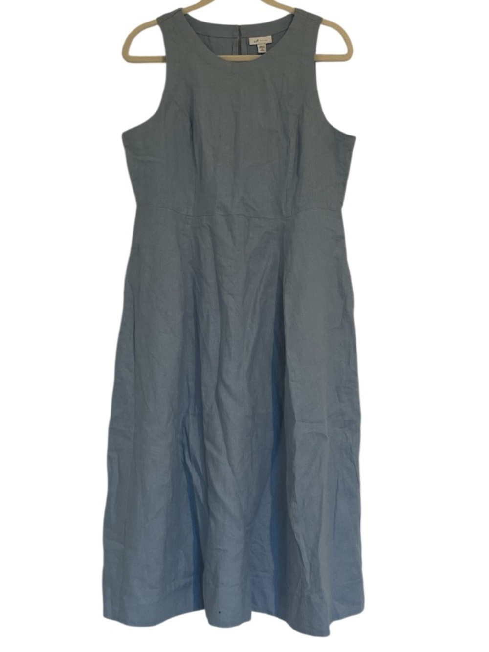 J Jill Love Linen Fit And Flare Midi Dress Size Medium Petite New With Tags - Picture 4 of 9